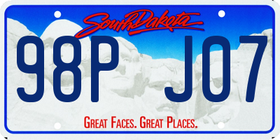 SD license plate 98PJ07