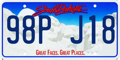 SD license plate 98PJ18