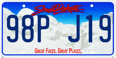 SD license plate 98PJ19