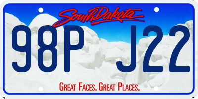 SD license plate 98PJ22