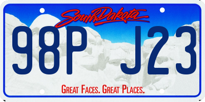 SD license plate 98PJ23