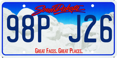 SD license plate 98PJ26