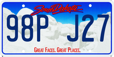 SD license plate 98PJ27