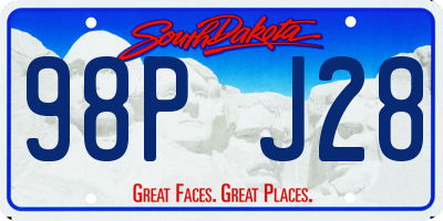 SD license plate 98PJ28