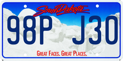 SD license plate 98PJ30