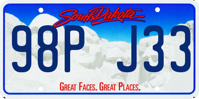 SD license plate 98PJ33