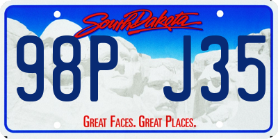 SD license plate 98PJ35
