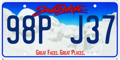 SD license plate 98PJ37