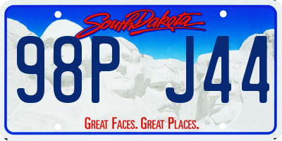 SD license plate 98PJ44
