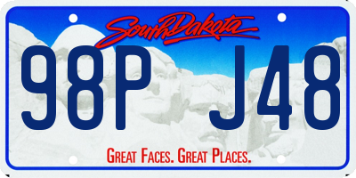 SD license plate 98PJ48