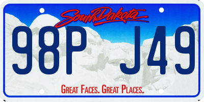 SD license plate 98PJ49