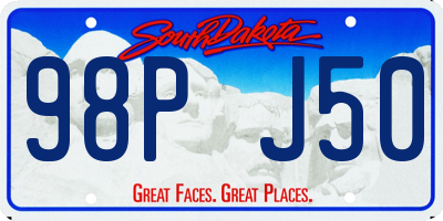 SD license plate 98PJ50