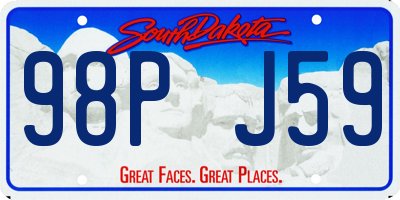 SD license plate 98PJ59
