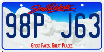 SD license plate 98PJ63