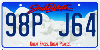 SD license plate 98PJ64