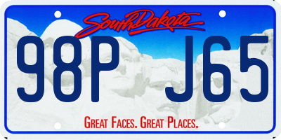 SD license plate 98PJ65