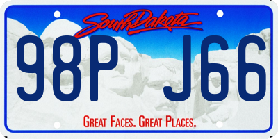 SD license plate 98PJ66