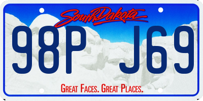 SD license plate 98PJ69