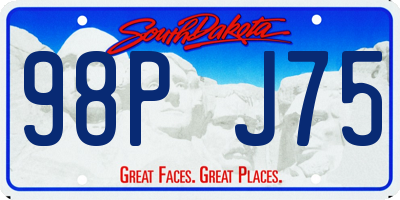 SD license plate 98PJ75