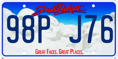 SD license plate 98PJ76