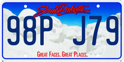 SD license plate 98PJ79