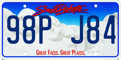 SD license plate 98PJ84