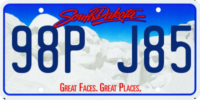 SD license plate 98PJ85