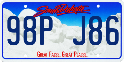 SD license plate 98PJ86