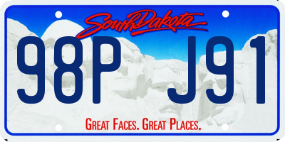 SD license plate 98PJ91