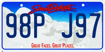 SD license plate 98PJ97