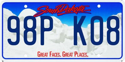 SD license plate 98PK08
