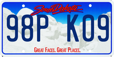 SD license plate 98PK09