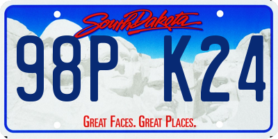 SD license plate 98PK24