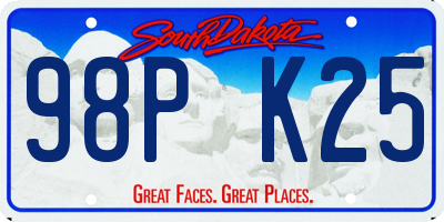 SD license plate 98PK25