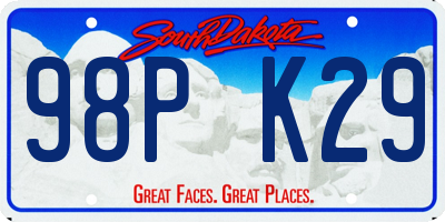 SD license plate 98PK29