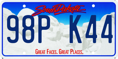 SD license plate 98PK44