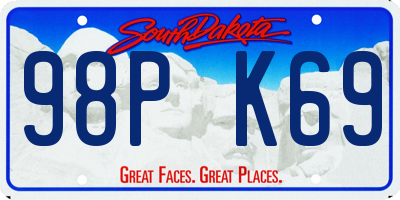 SD license plate 98PK69