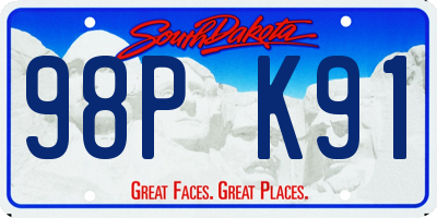 SD license plate 98PK91