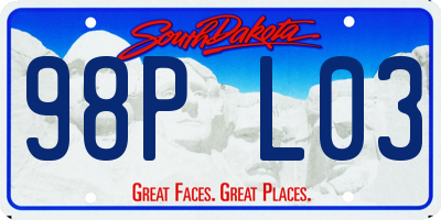 SD license plate 98PL03