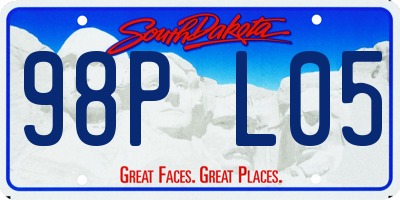 SD license plate 98PL05