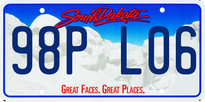 SD license plate 98PL06