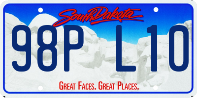 SD license plate 98PL10