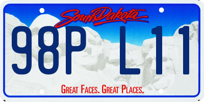SD license plate 98PL11