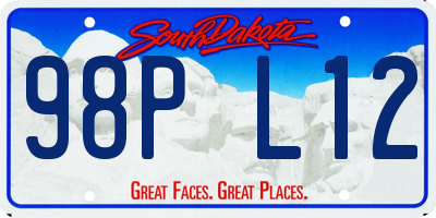 SD license plate 98PL12
