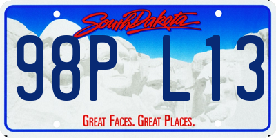 SD license plate 98PL13