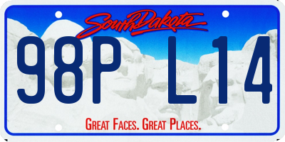 SD license plate 98PL14