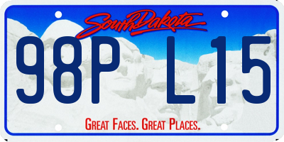 SD license plate 98PL15