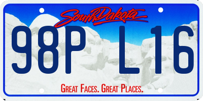 SD license plate 98PL16