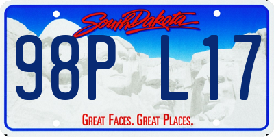 SD license plate 98PL17