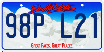 SD license plate 98PL21